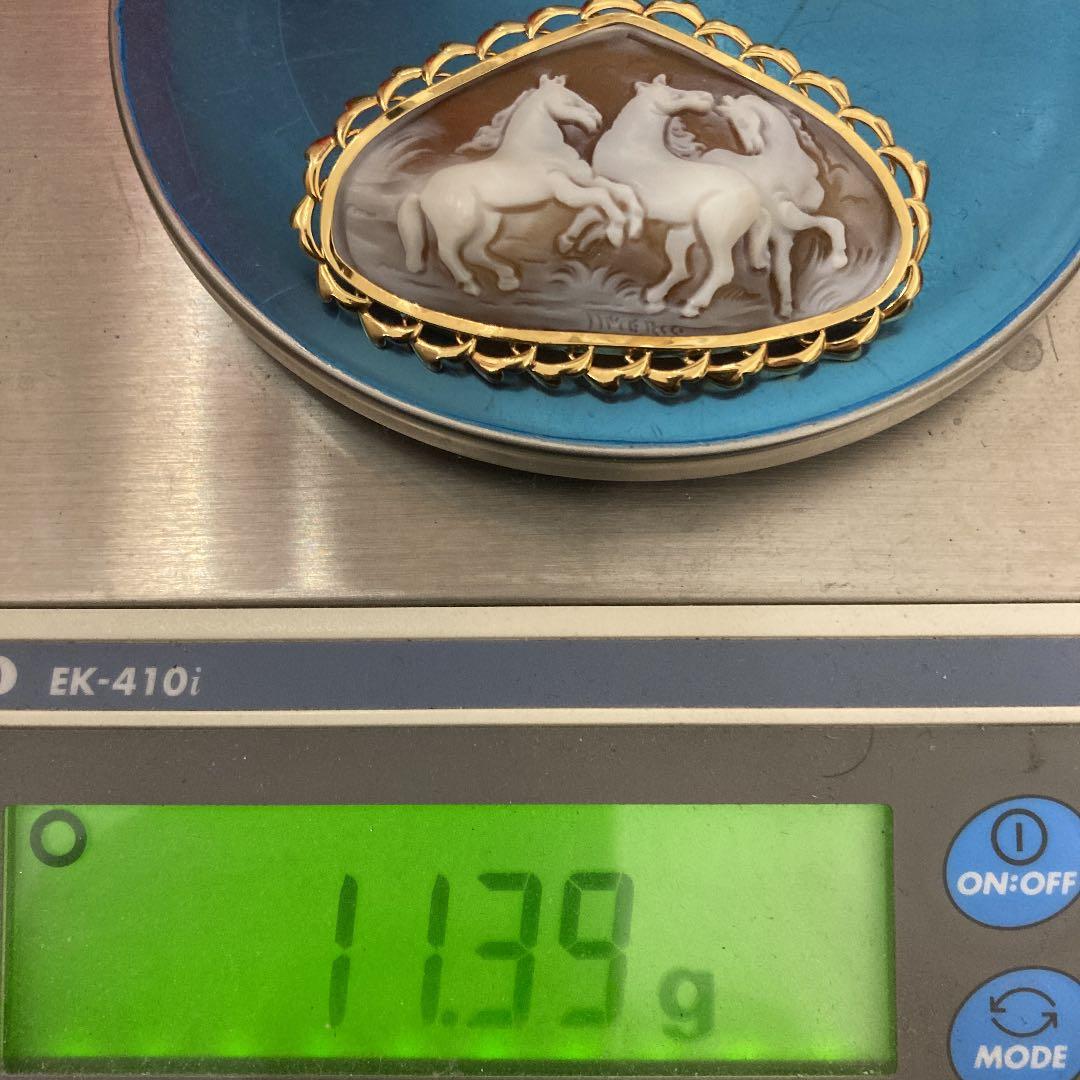 ち*ん様 シェルカメオブローチ(留め具K18)