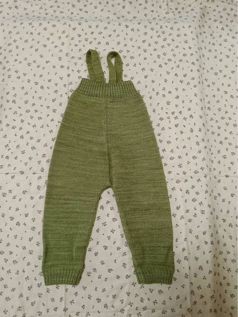 Misha&Puff緑色 サスペンダー付きロンパース 12-18m大きめ