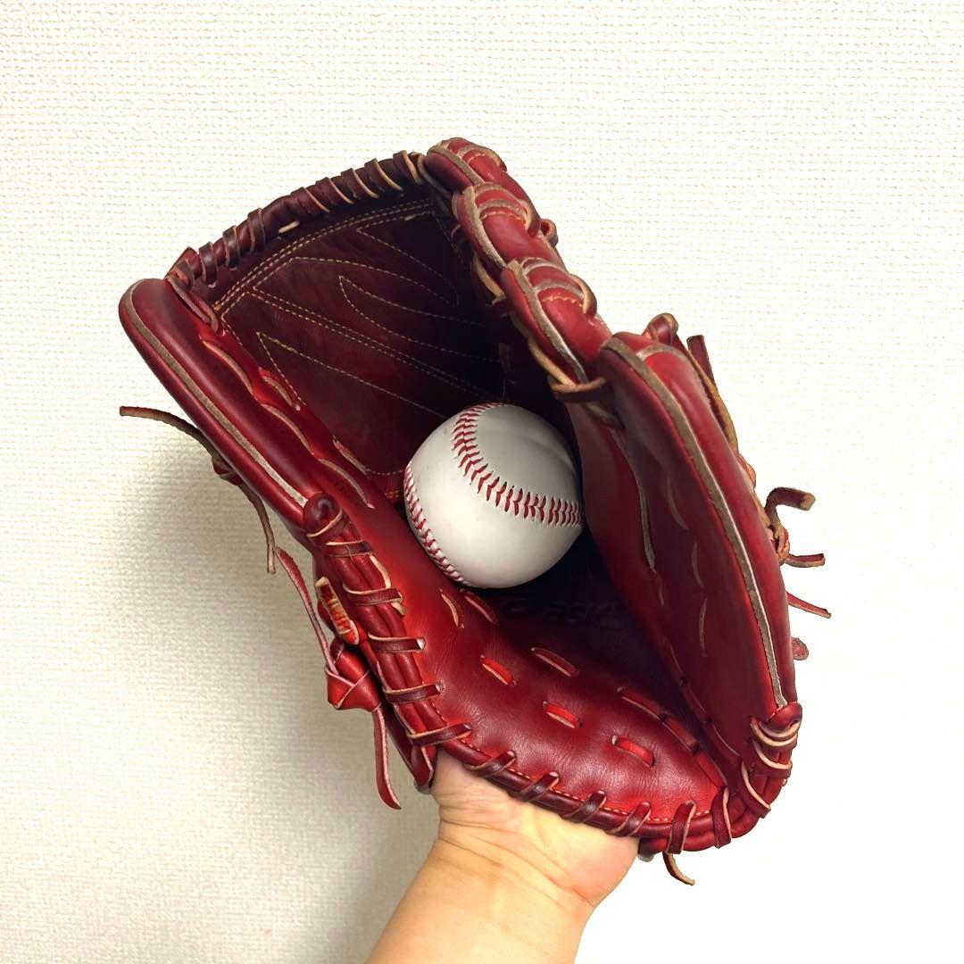 917 アシックス キップレザー 型抜群 即戦力 極美品 硬式 投手用グローブ