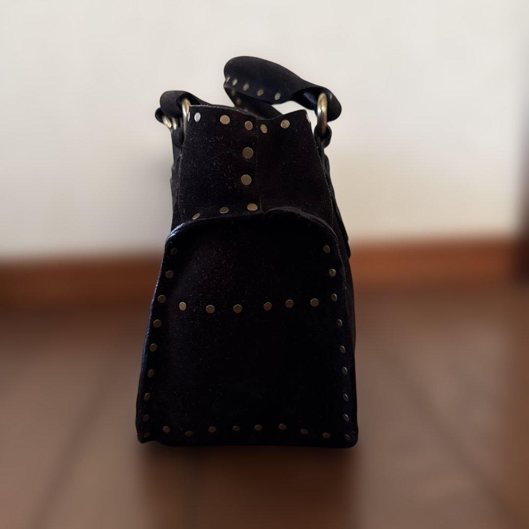 セリーヌ　ブギーバッグ　黒　スタッズ使い　ハンドバッグ