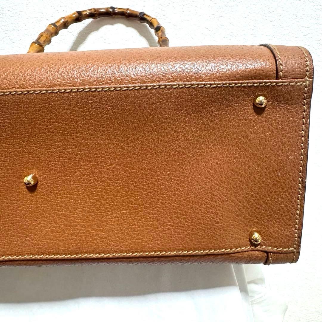 GUCCI レトロ ハンドバッグ バンブーハンドル 90s
