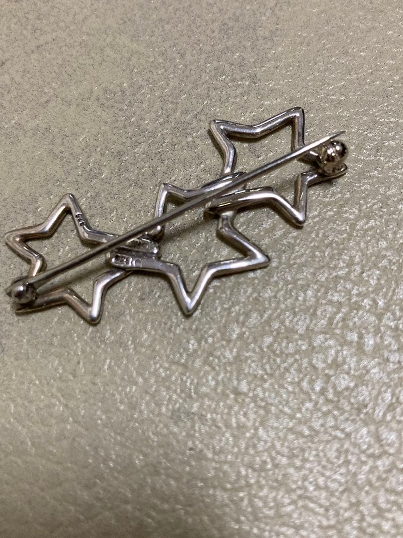 ティファニー　 Tiffany & Co スリースター　ブローチ　シルバー925