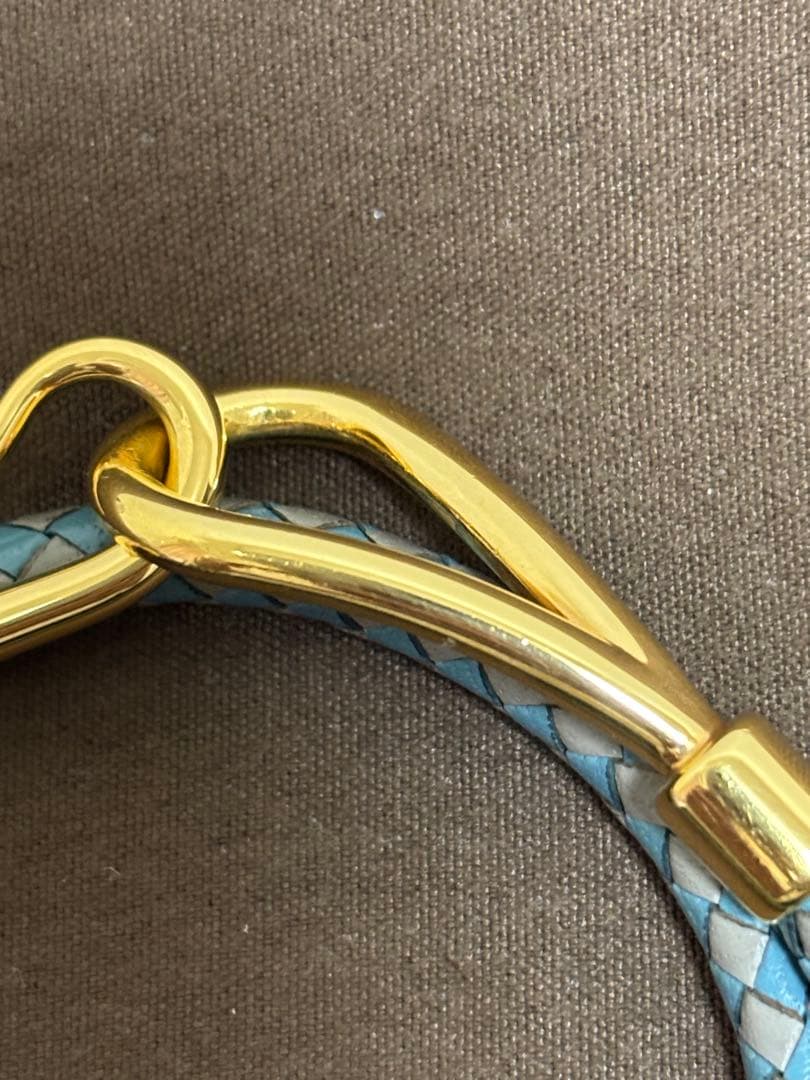 HERMES エルメス チョーカー ジャンボ 編込み 2連 ブレスレット