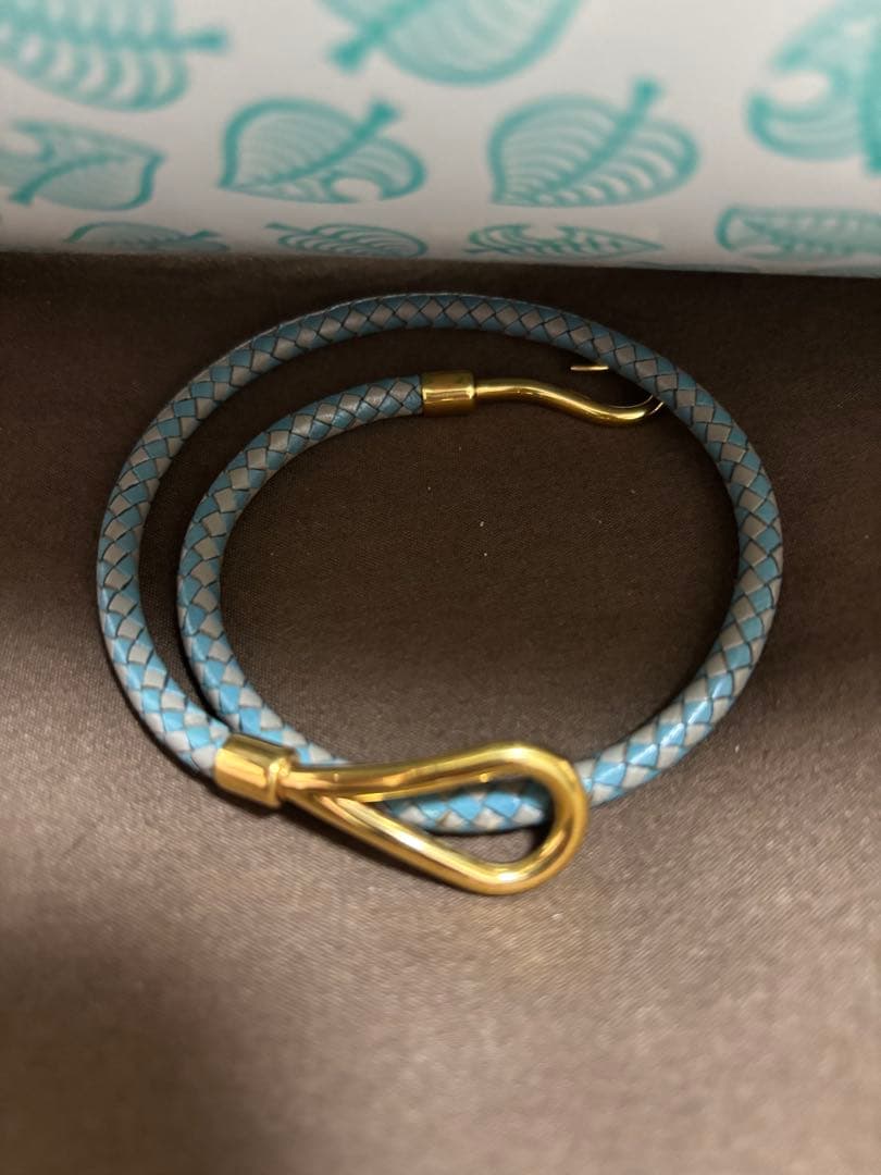 HERMES エルメス チョーカー ジャンボ 編込み 2連 ブレスレット