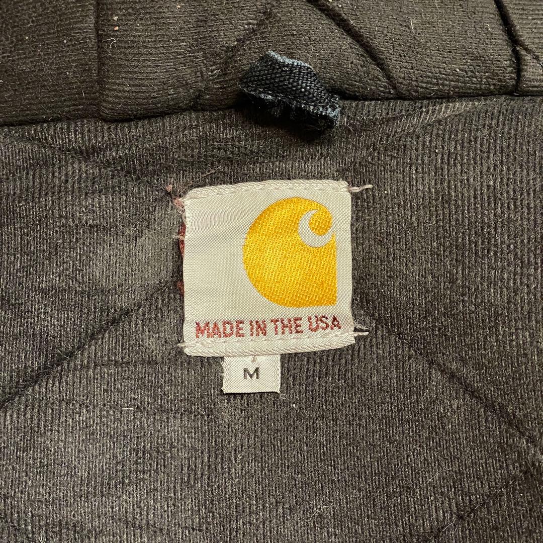 【M】Carhartt USA製 アクティブ ジャケット パーカー 黒 ブラック