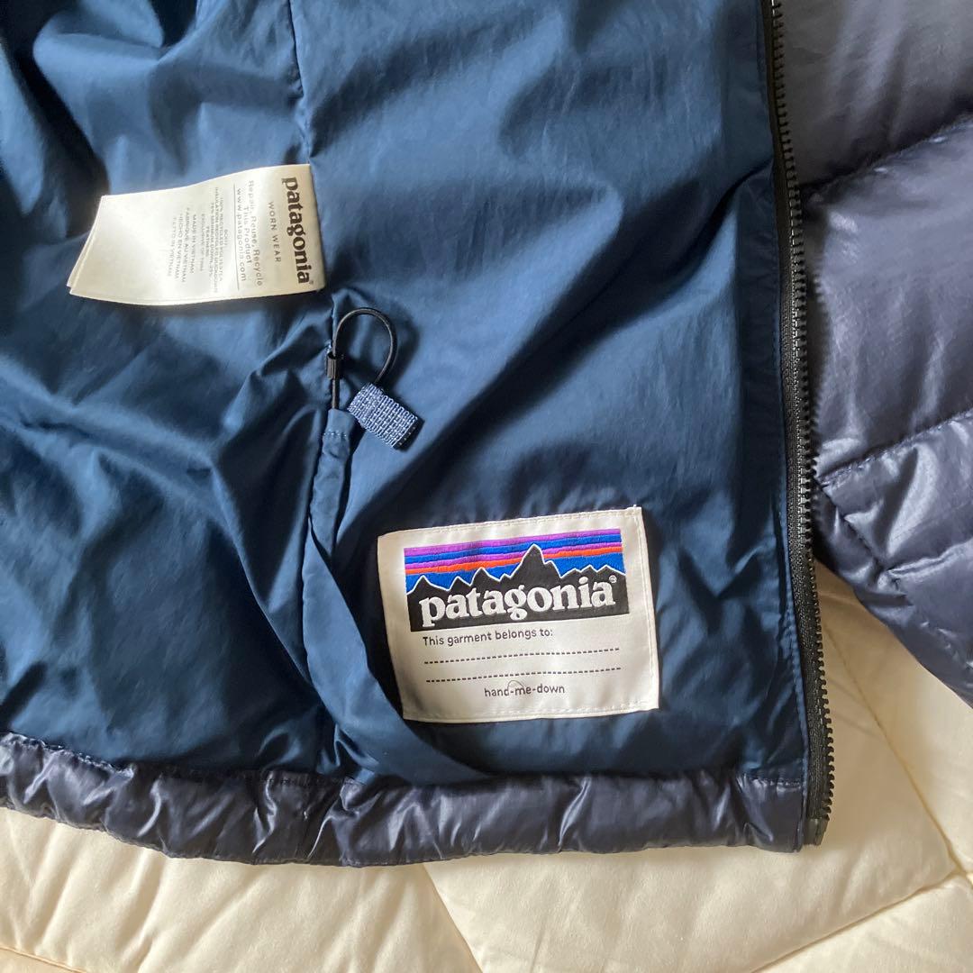 パタゴニア キッズ ダウンコート L ネイビー