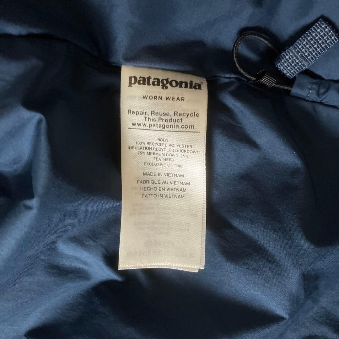 パタゴニア キッズ ダウンコート L ネイビー