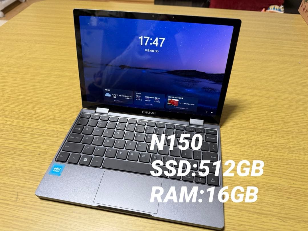 CHUWI MiniBook X N150 16GB 512GB ノートPC