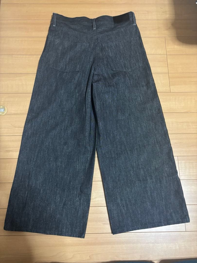 BELVET Classic Rigid Tuck pants ダークデニム