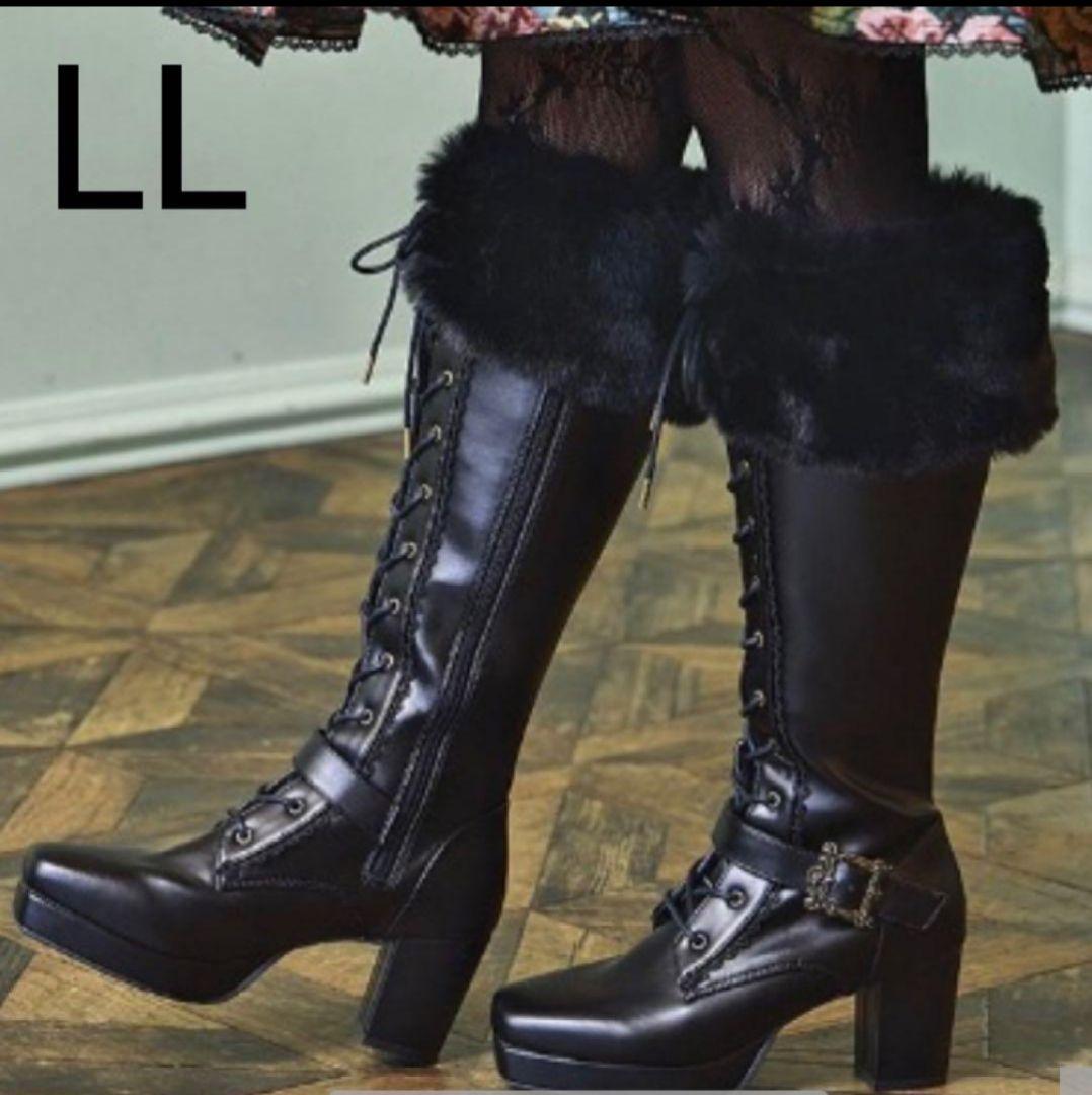 しまむら　クラロリくる実　コラボ　ブーツ　黒　LL