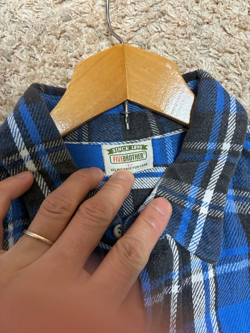 FIVE BROTHER ネルシャツ　90s