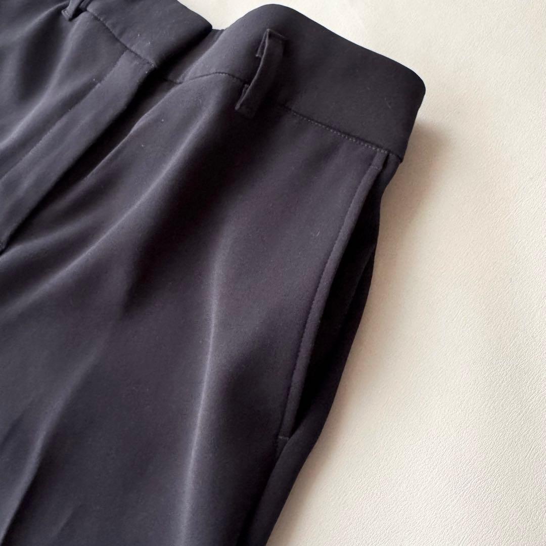 PLST 洗える ノーカラージャケット パンツ セットアップ ネイビー S