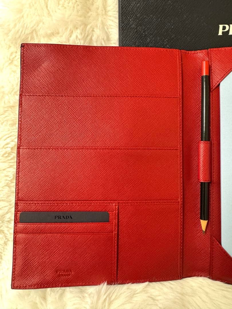 【大石】 PRADA プラダ 手帳カバー/メモパッド/鉛筆