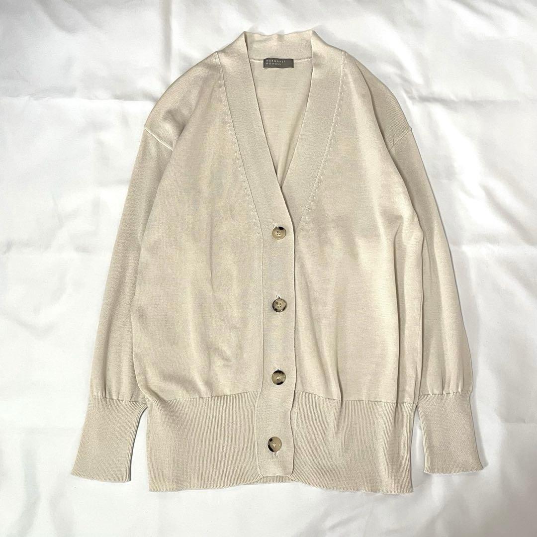 2022マーガレットハウエル コットン カーディガン オフホワイト系