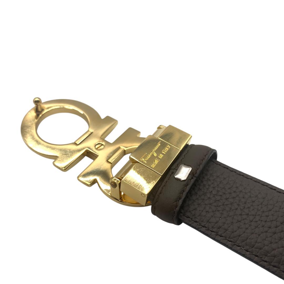美品Ferragamo フェラガモ　ベルト リバーシブル　調整可 最大120cm