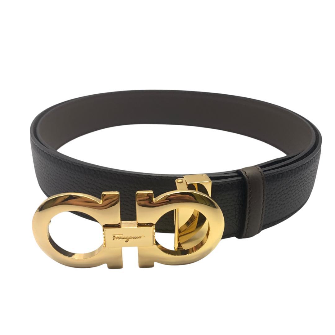 美品Ferragamo フェラガモ　ベルト リバーシブル　調整可 最大120cm