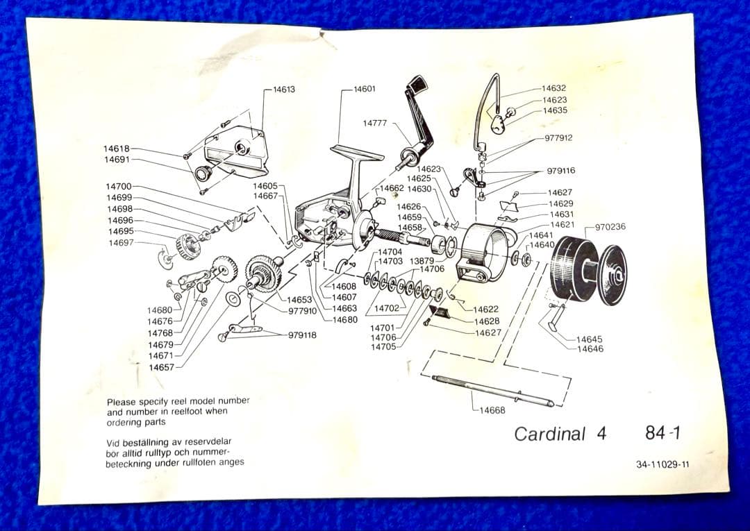 Abu Garcia cardinal C4 スピニングリール 説明書あり