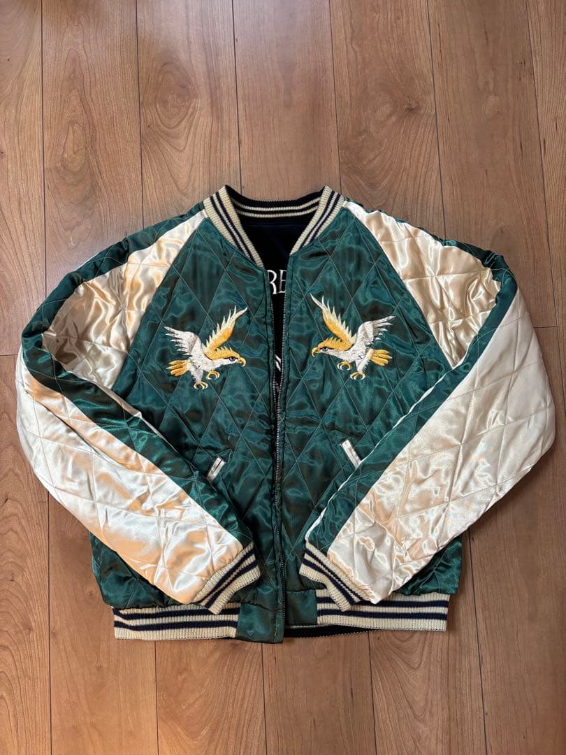 テーラー東洋　別珍　GREENLAND 鷹　リバーシブル　スカジャン