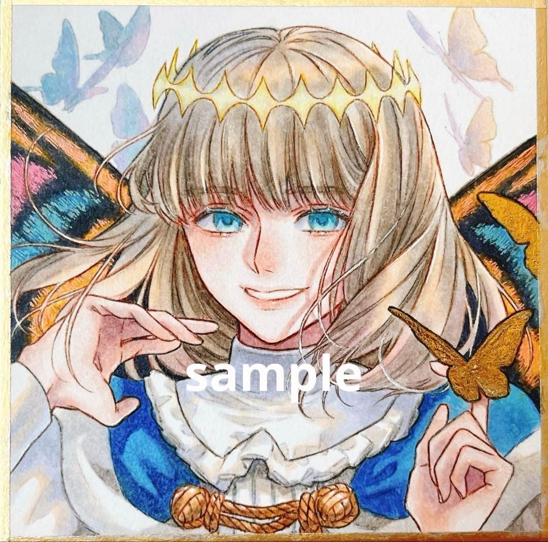 ✴︎ mil ✴︎　手描き　イラスト　色紙