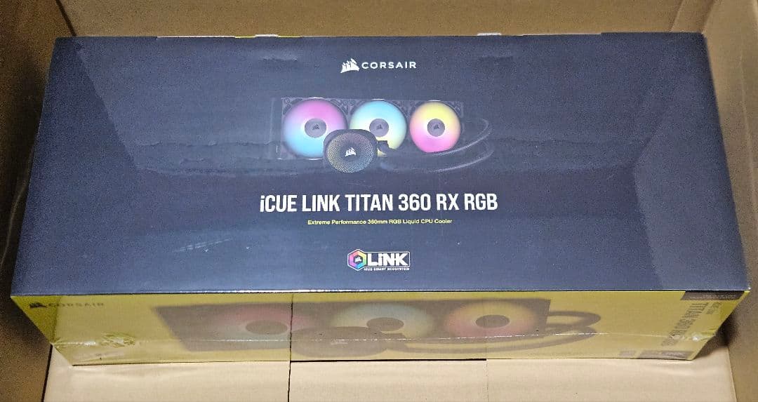 CORSAIR iCUE LINK TITAN 360mm RX RGBブラック