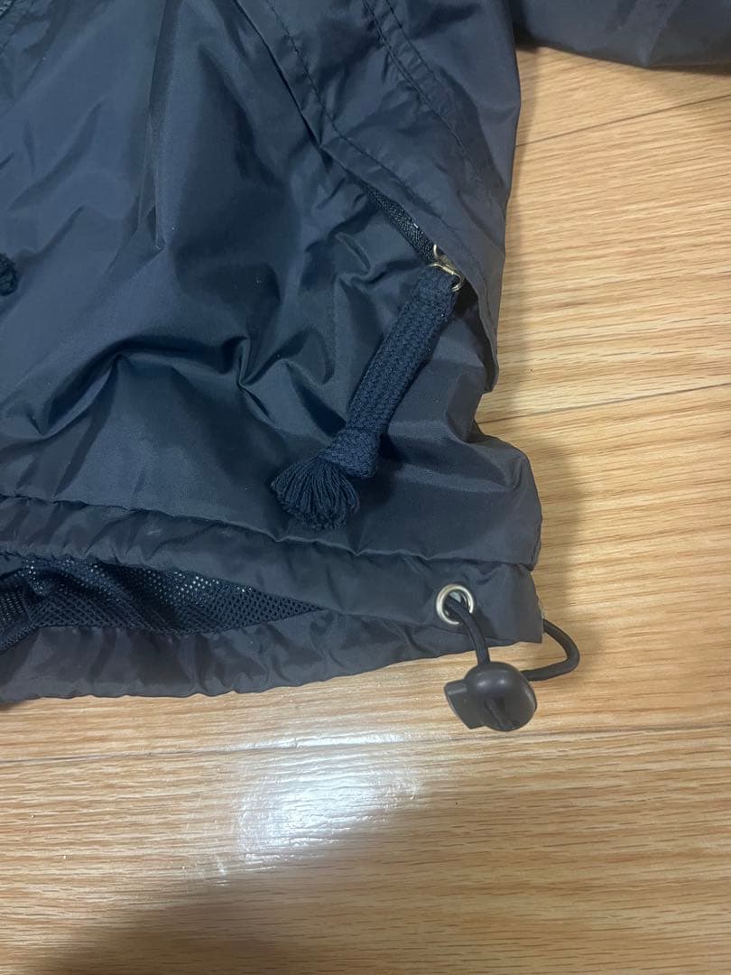 90s ARMANI JEANS ナイロンジャケット　短丈　ワイド　ネイビー