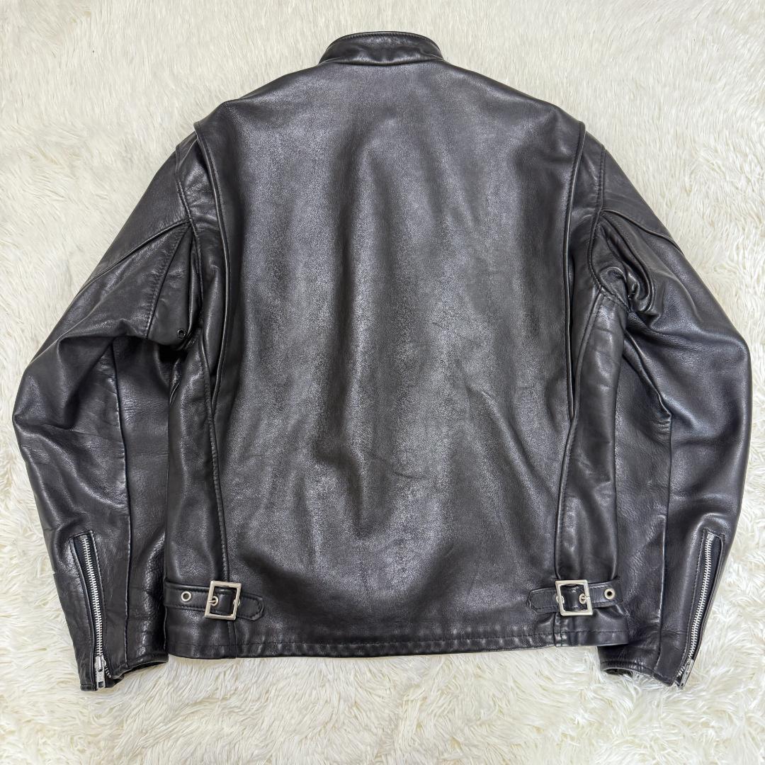 Schott ショット 641 シングルライダース レザー 米国製 40 黒✨