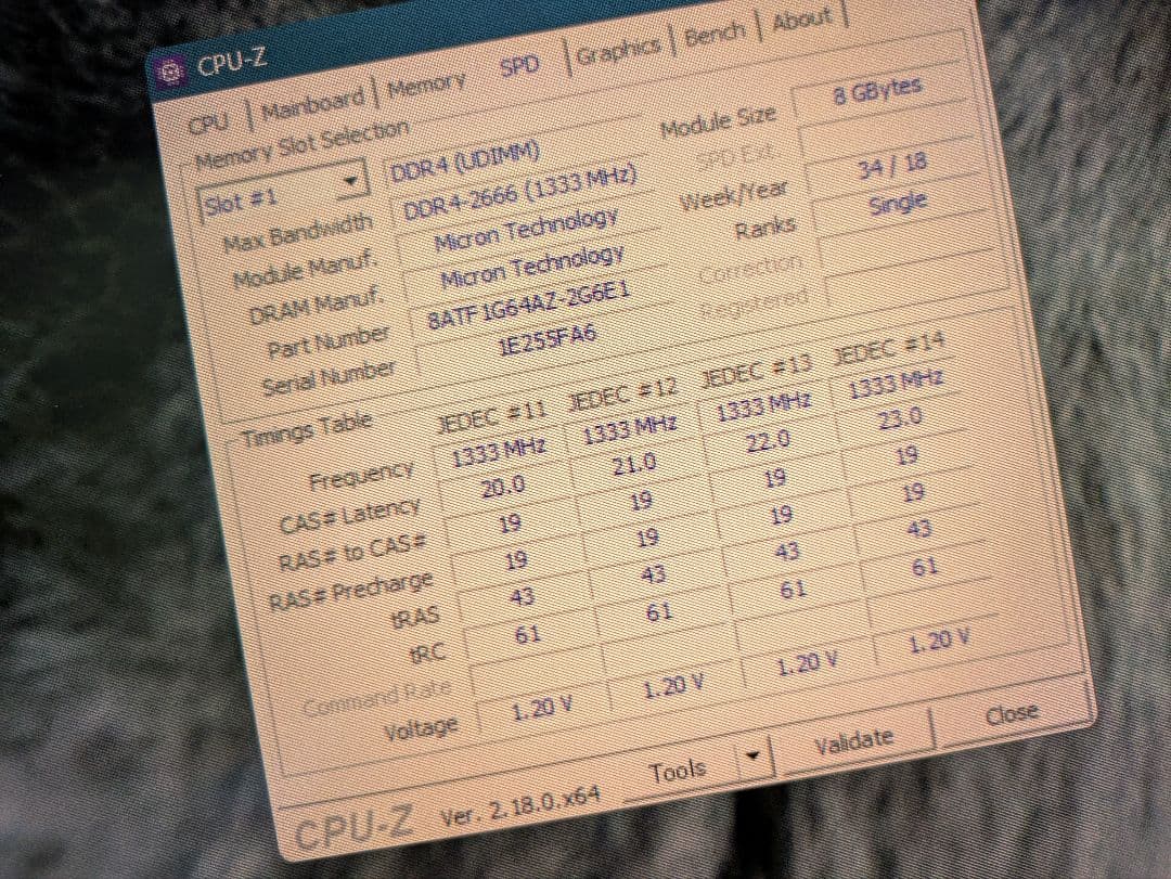 DDR4 2666 8GB 2枚