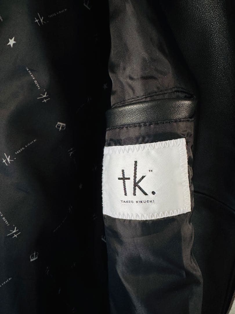 tk.TAKEO KIKUCHI ラムレザーシングルライダース　XL