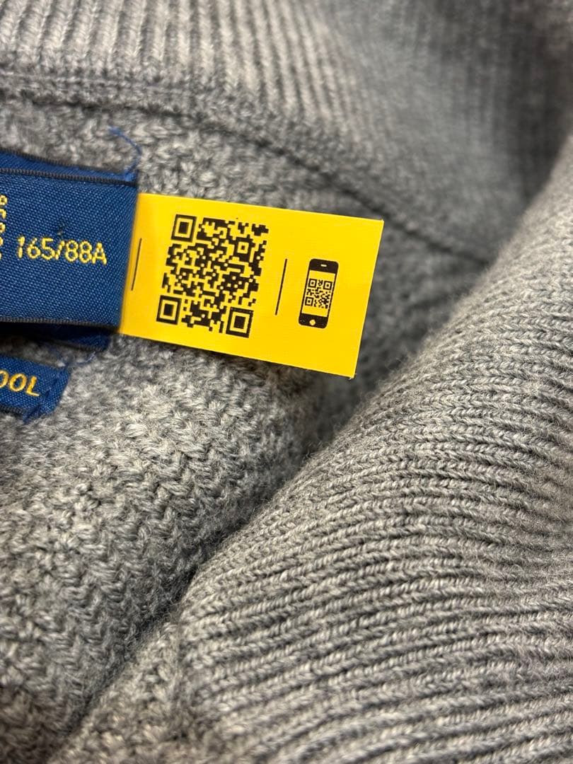 極美品　ポロラルフローレン　ウォッシャブル　ウール　ドライバーズ　フルジップ