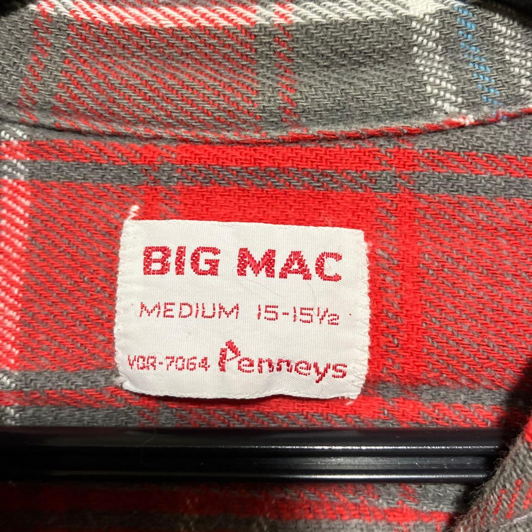 ベルベルジン購入‼️早い者勝ち‼️好配色BIG MAC ネルシャツ レッド/グレー