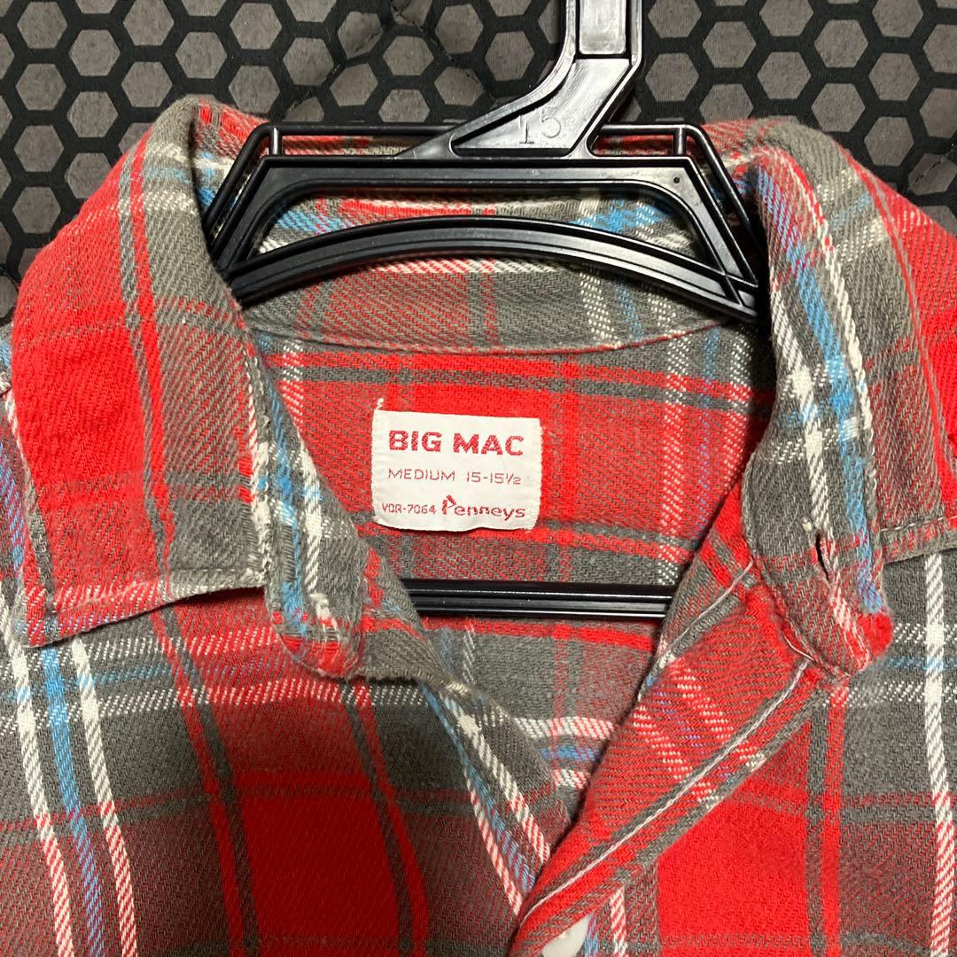 ベルベルジン購入‼️早い者勝ち‼️好配色BIG MAC ネルシャツ レッド/グレー