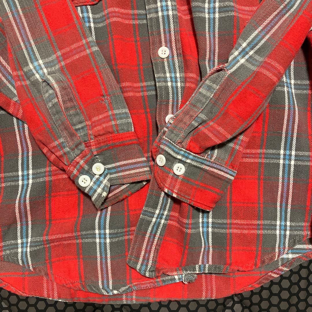 ベルベルジン購入‼️早い者勝ち‼️好配色BIG MAC ネルシャツ レッド/グレー