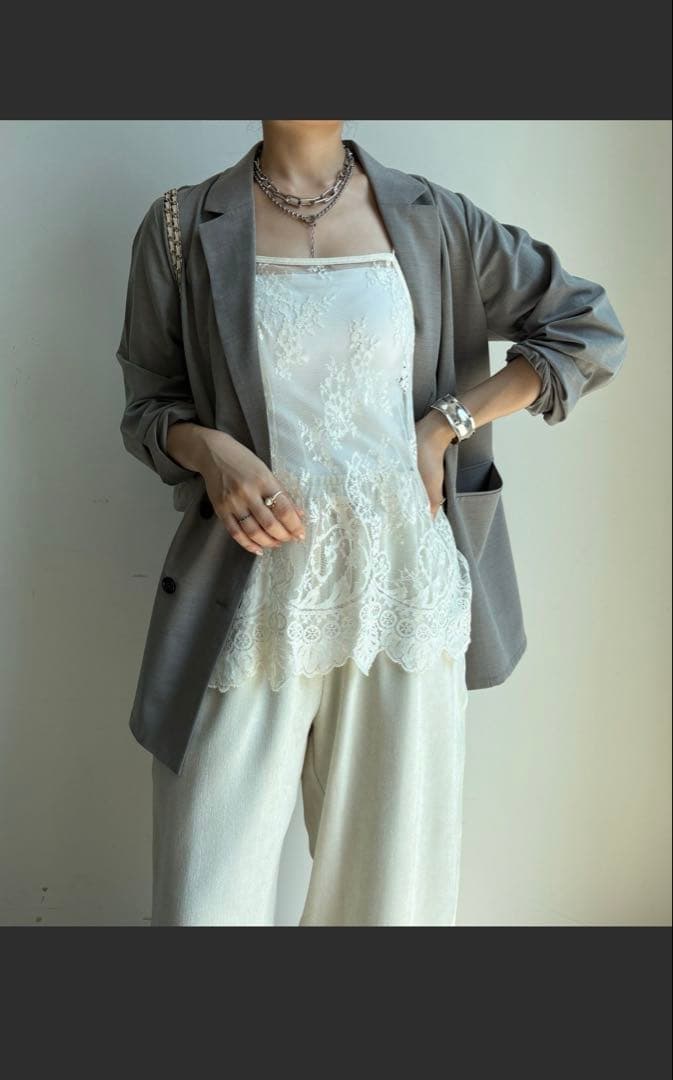 スカラレースキャミ　ホワイト