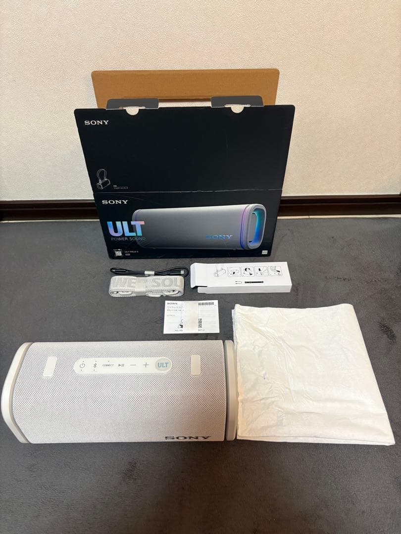 美品 ソニー SRS-ULT50 ワイヤレスポータブルスピーカー オフホワイト