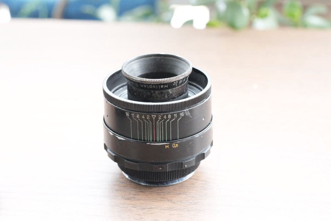 改造レンズ Helioplan 55mm f4.5 M42マウント