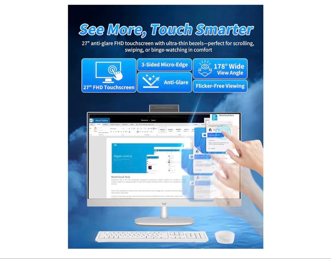 27インチ FHD タッチスクリーン ディスプレイ 本体