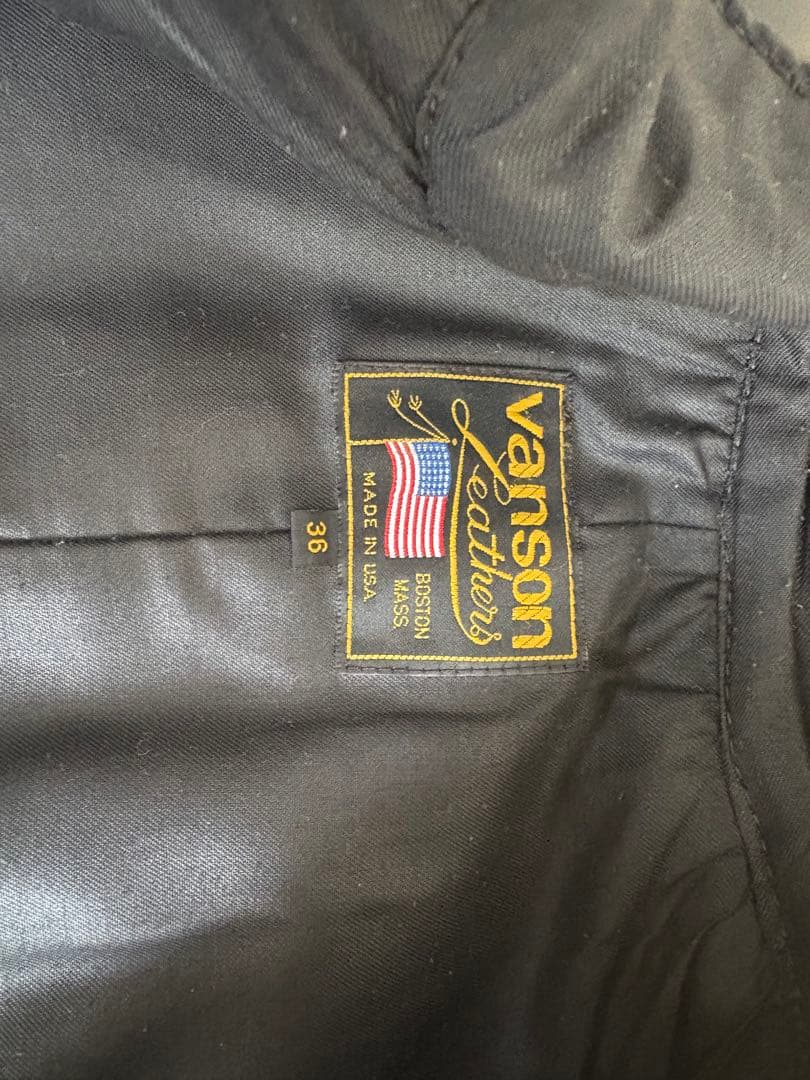 Vanson ライダースジャケット　TC サイズ36