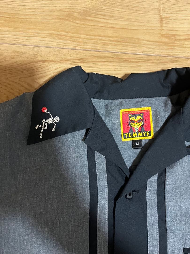 ピンクドラゴン　クリームソーダ　ティミー　ボーリングシャツ　グレー