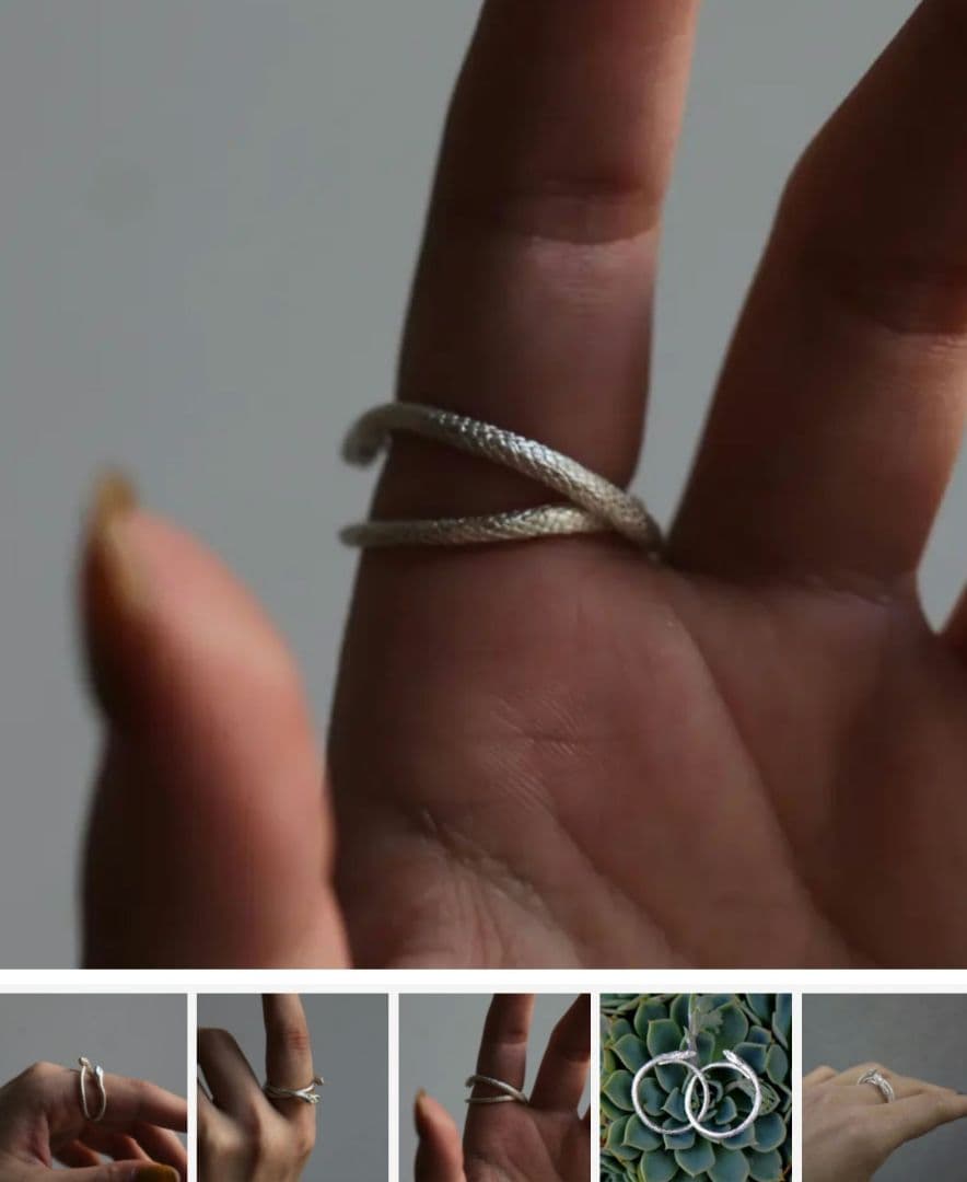 ELCAMI エルカミ 13号 蛇2連リング(SILVER)