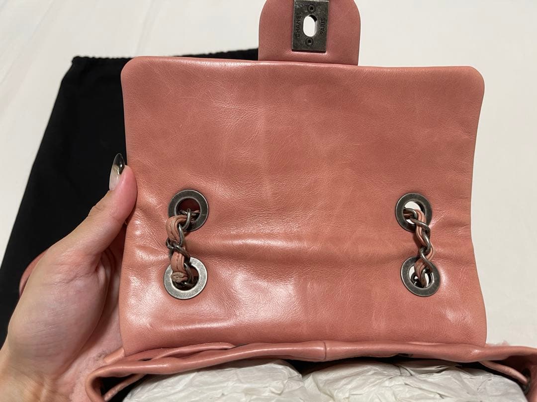 CHANEL ピンク　バックパック　ムートン　カーフ　リュック　ボア