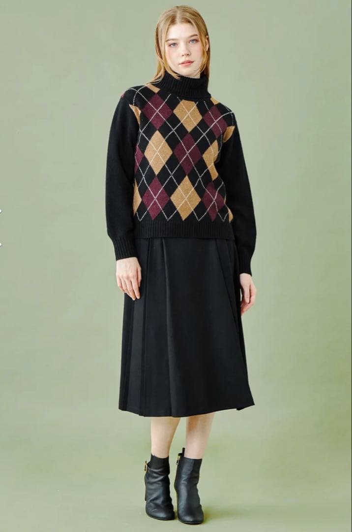 ブルーレーベルクレストブリッジ　アーガイルセーター　サイズ38