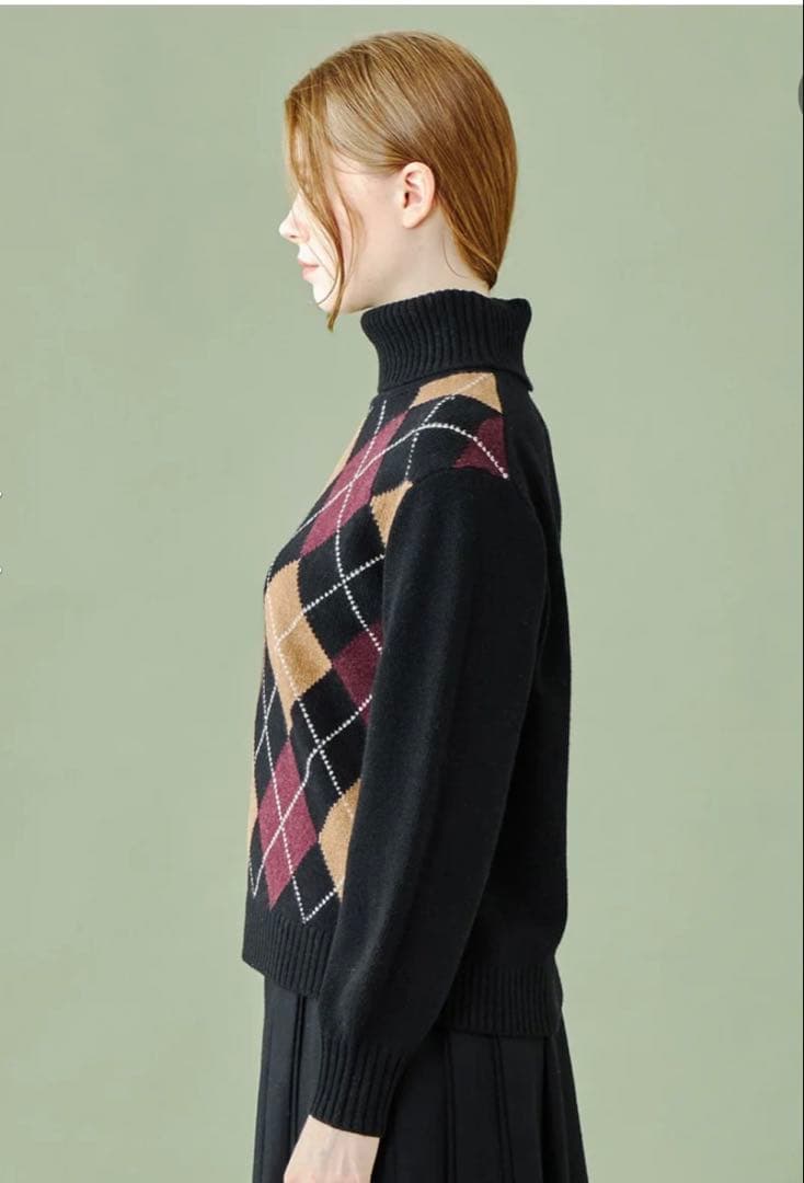 ブルーレーベルクレストブリッジ　アーガイルセーター　サイズ38