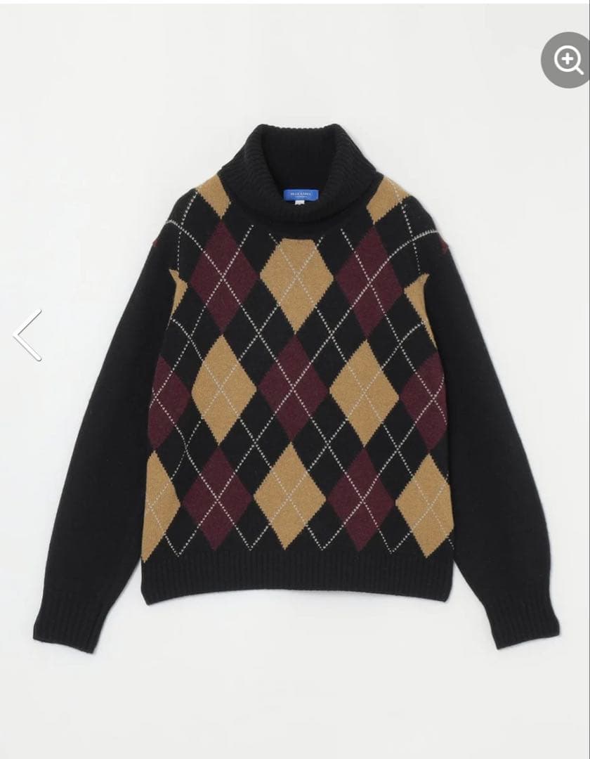 ブルーレーベルクレストブリッジ　アーガイルセーター　サイズ38