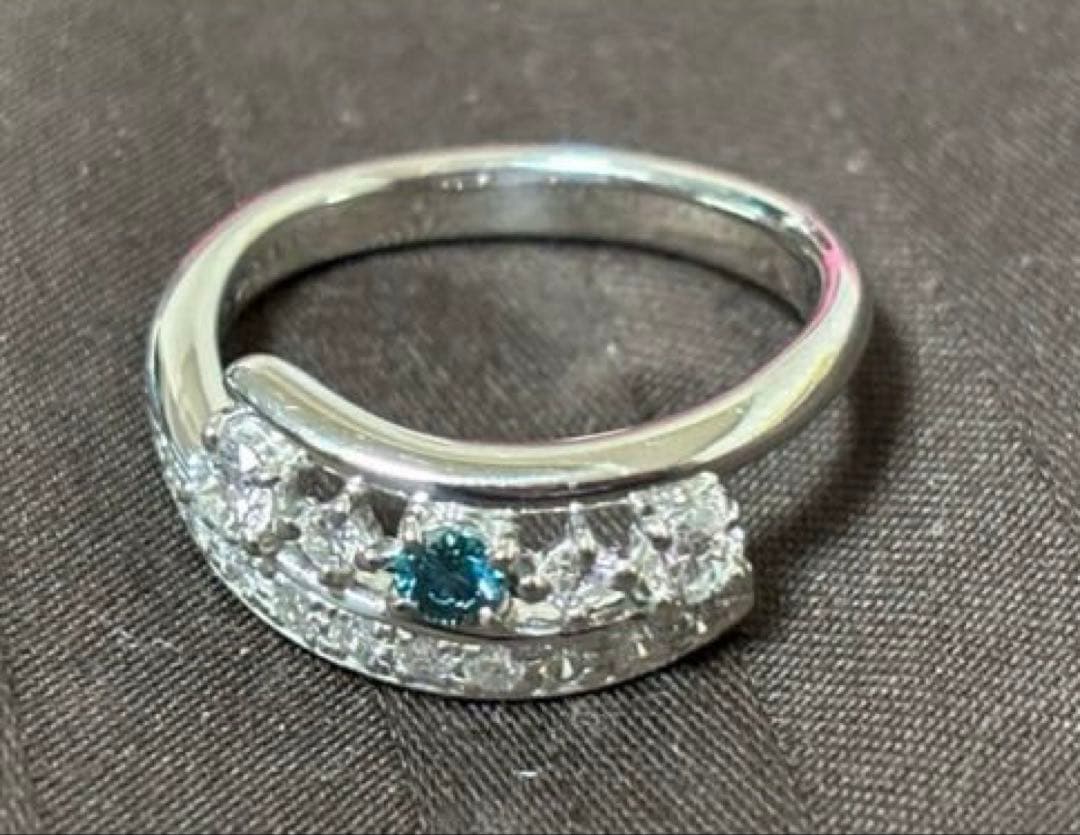 PT900 トリートブルー ダイヤモンド リング 12号