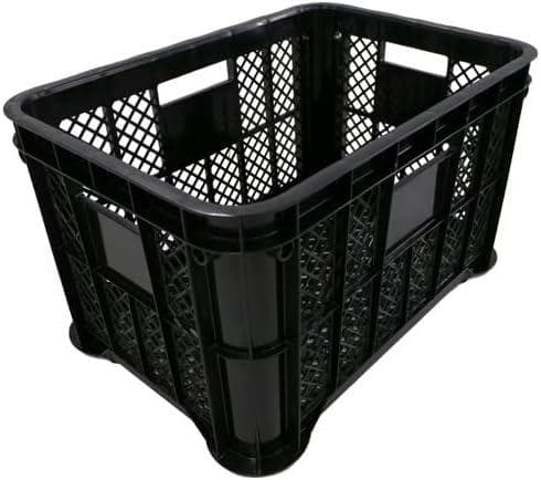 中古 採集コンテナ 黒色 平底12個 長方形 W520×D365×H305