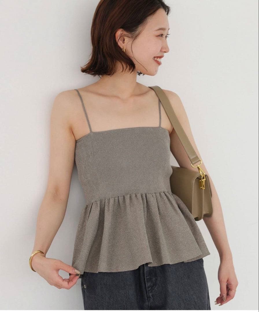 【新品】SLOBE IENAファンタジアパールラメニットビスチェ