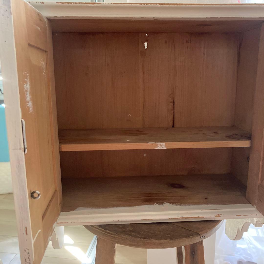 ホワイト木製ラック アンティーク