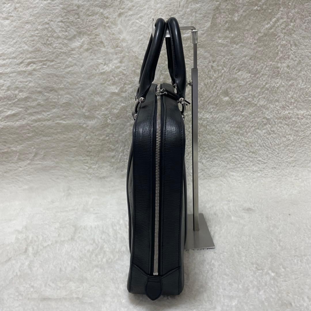 【美品】ペッレモルビダ マーレ ビジネスバッグ ブリーフケース ブラック レザー