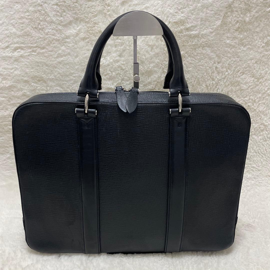 【美品】ペッレモルビダ マーレ ビジネスバッグ ブリーフケース ブラック レザー