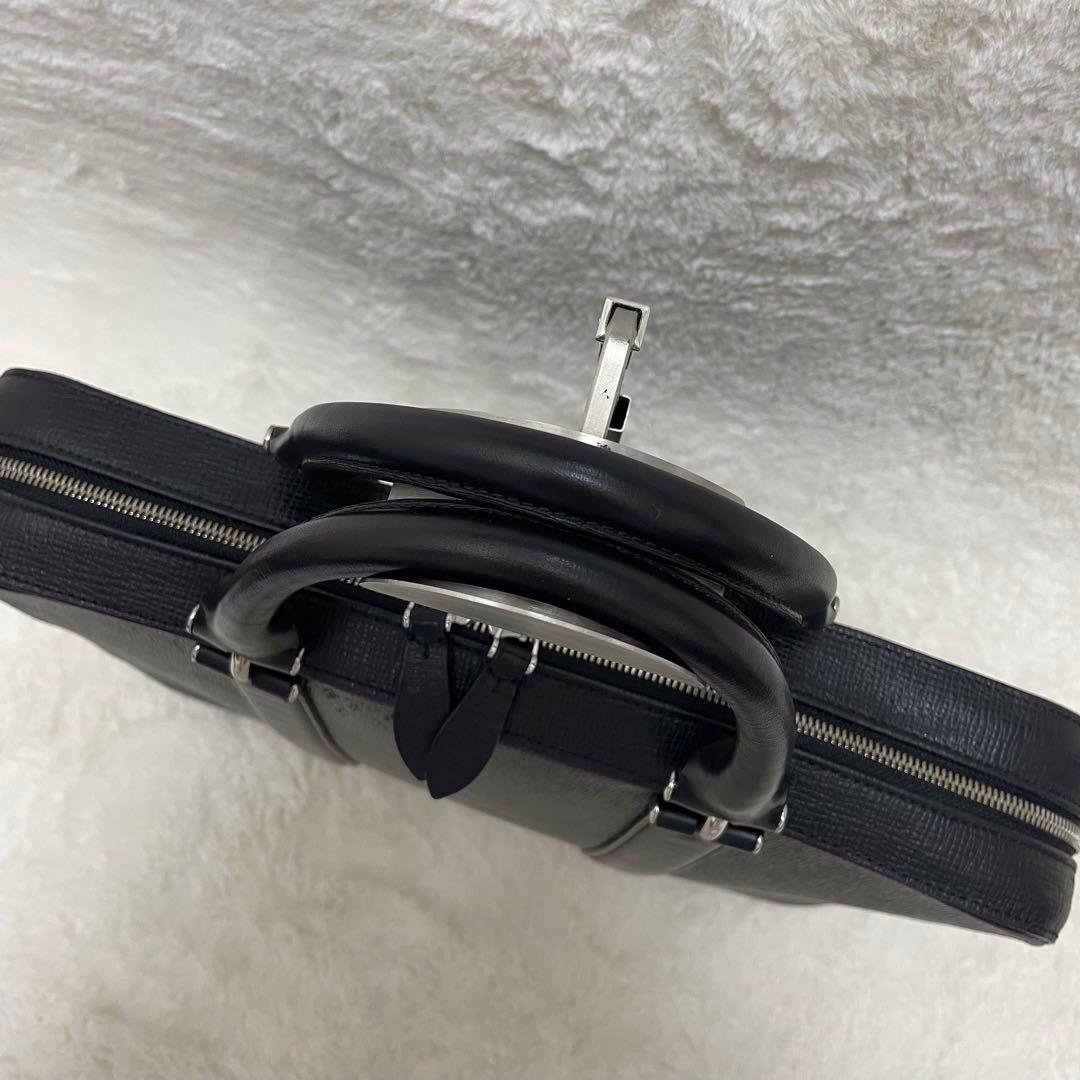 【美品】ペッレモルビダ マーレ ビジネスバッグ ブリーフケース ブラック レザー
